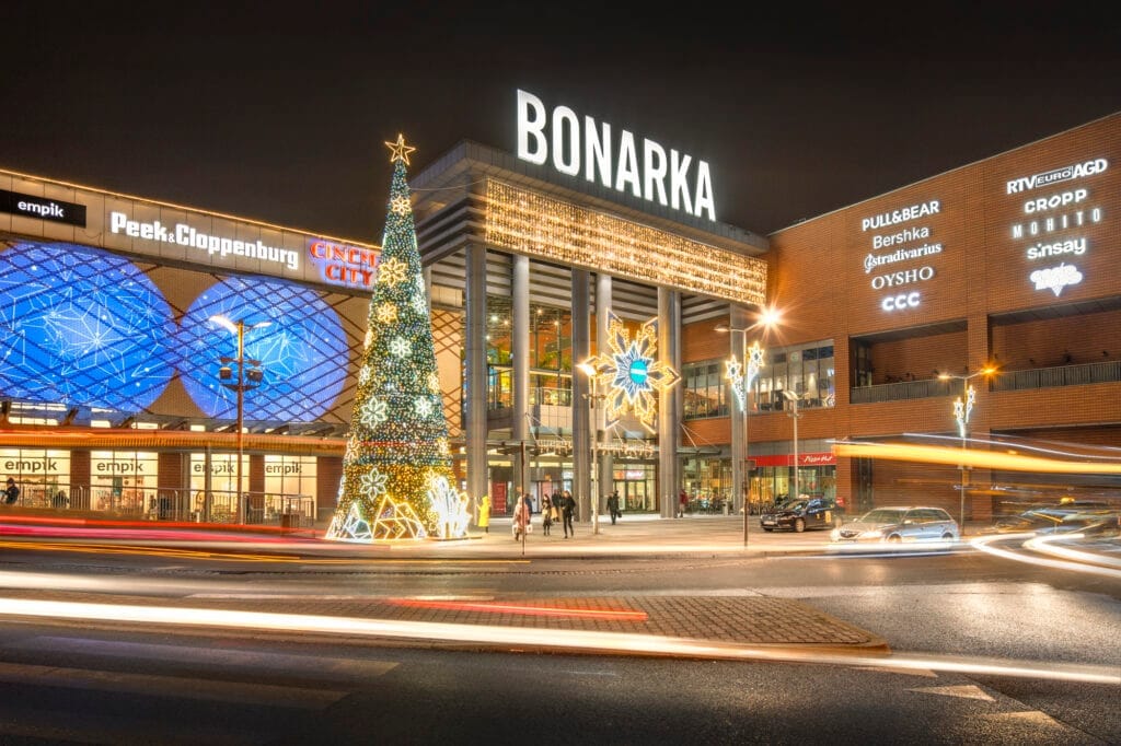 Iluminacja świąteczna w Bonarka City Center w Krakowie