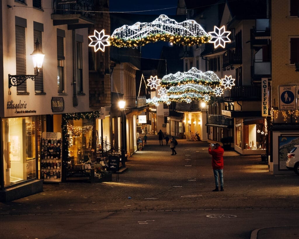 Iluminacja świąteczna w Engelbergu