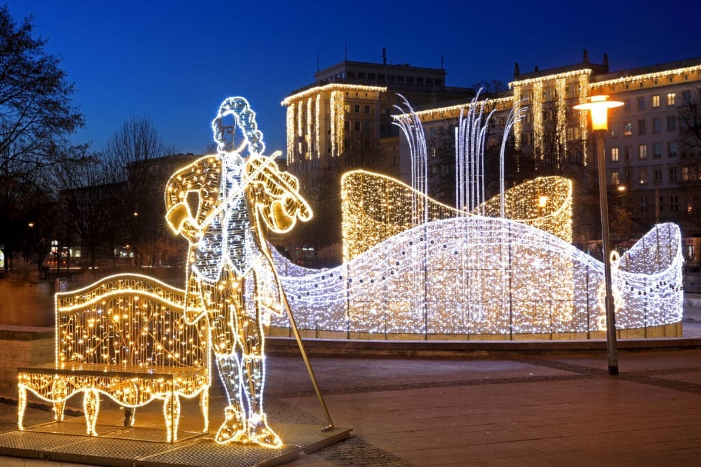 Iluminacja świąteczna w Magdeburgu