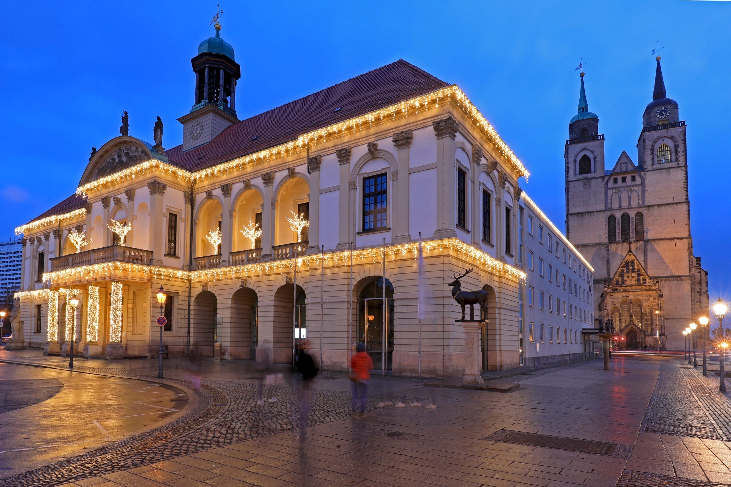 Iluminacja świąteczna w Magdeburgu