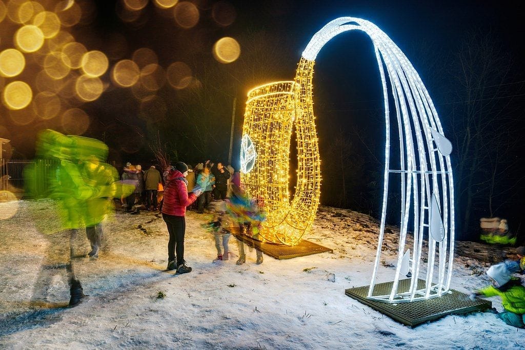 Park światła w PKL Góra Parkowa w Krynicy-Zdrój